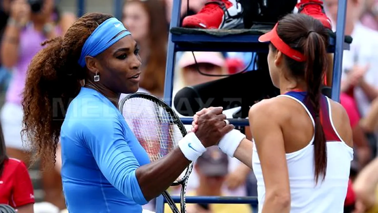 Serena Williams o felicită pe Sorana Cîrstea: 