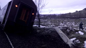 Un tren cu cinci vagoane a deraiat în judeţul Hunedoara