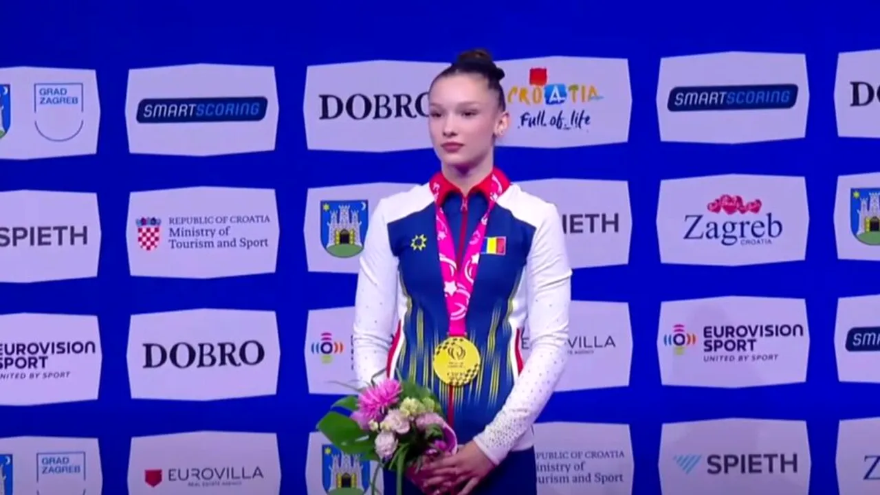 România are o nouă campioană europeană la gimnastică. Aniela Tudor a cucerit aurul la Zagreb