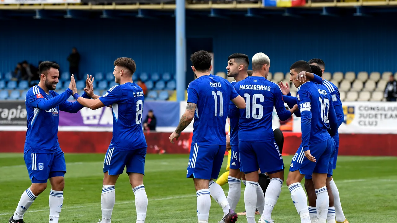 SuperLiga: U Craiova 1948 a bătut pe U Cluj, un jucător a marcat trei goluri