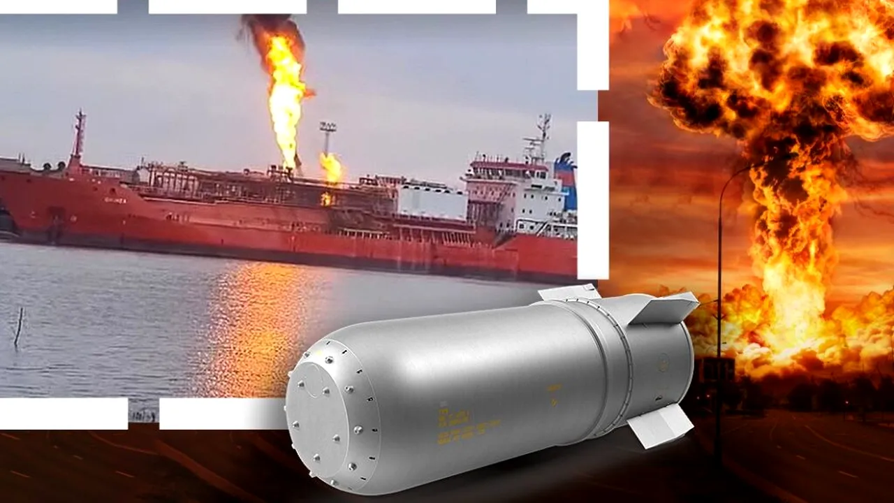 O explozie a navei cu GPL de pe Dunăre ar putea produce o enegie cât o bombă nucleară