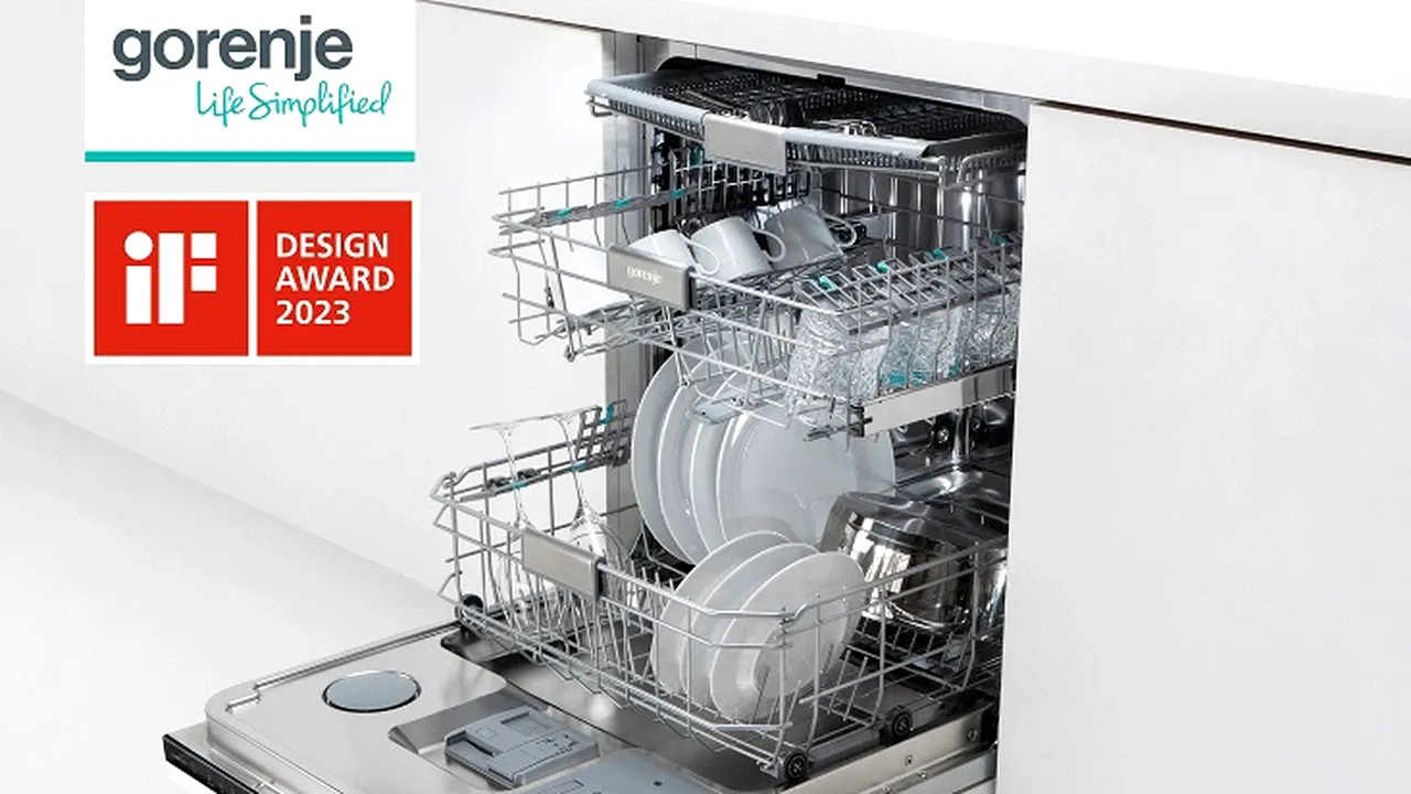 MAŞINILE DE SPĂLAT VASE COMPLET INTEGRATE DE LA GORENJE OBŢIN PRESTIGIOSUL PREMIU IF DESIGN