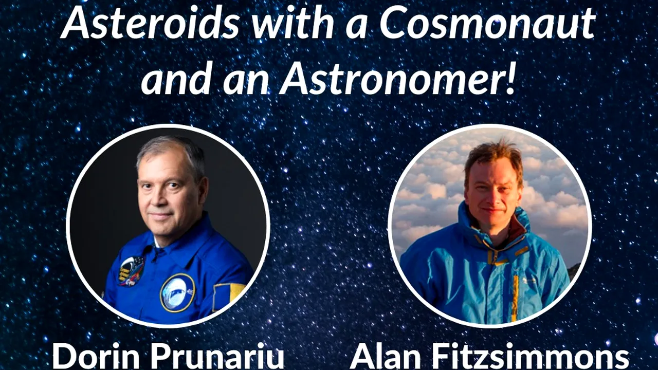Eveniment inedit. Elevii din Bucureşti îi întâlnesc pe cosmonautul Dumitru Prunariu şi pe astronomul Alan Fitzsimmons 