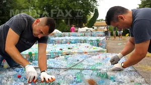Timişorenii vor să intre în Cartea Recordurilor cu cel mai mare pod construit din PET-uri - FOTO
