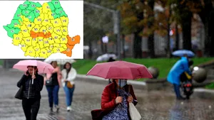 METEO. ANM a emis noi avertizari Cod portocaliu şi Cod galben pentru mare parte din ţară