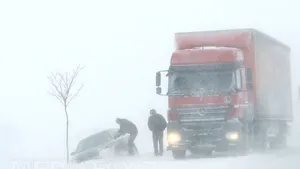 Drum naţional din Gorj, închis din cauza viscolului