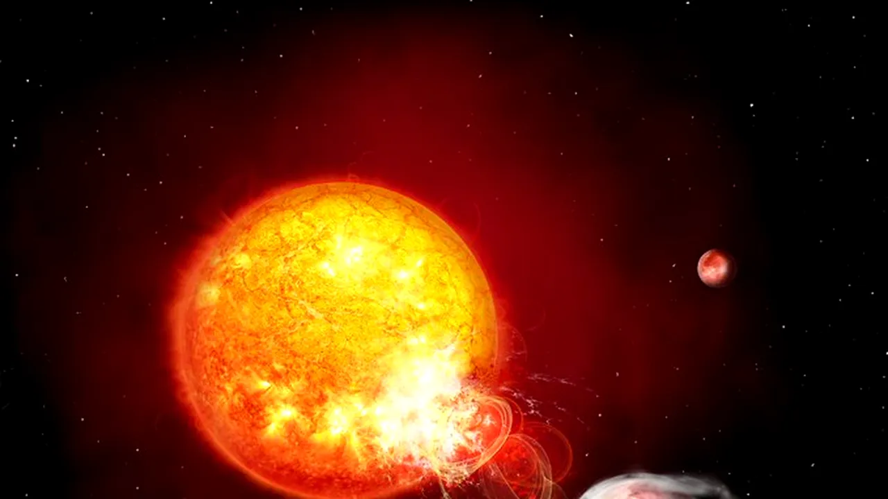 Un fenomen unic în Univers. O exoplanetă declanșează erupții solare devastatoare pe steaua sa gazdă