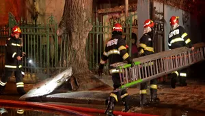 Vântul a făcut pagube în zona Bucureşti-Ilfov. Pompierii au avut peste o sută de misiuni