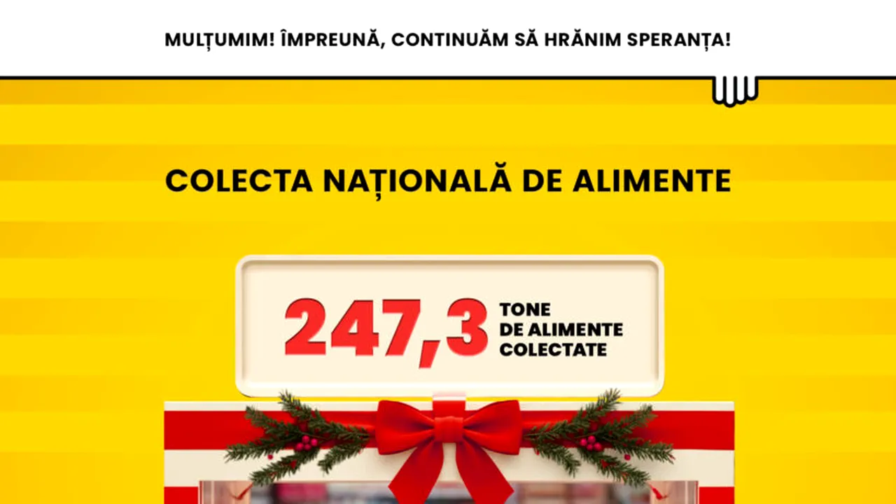 Peste 247.000 kg de alimente donate în magazinele PENNY la Colecta Națională de Alimente – ediția de Crăciun 2025