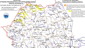 Pericol de inundaţii pe Dunăre: Cod galben şi portocaliu pe majoritatea sectoarelor fluviului