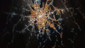 O fotografie cu Bucureştiul văzut din spaţiu a fost publicată de astronauţii de pe Staţia Spaţială Internaţională