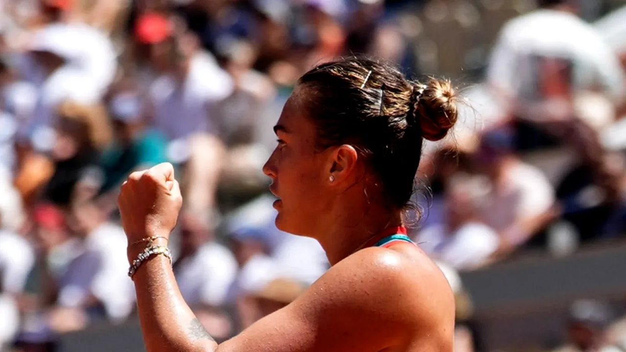 Roland Garros: Aryna Sabalenka victorie clară și calificare în optimile de finală ale turneului