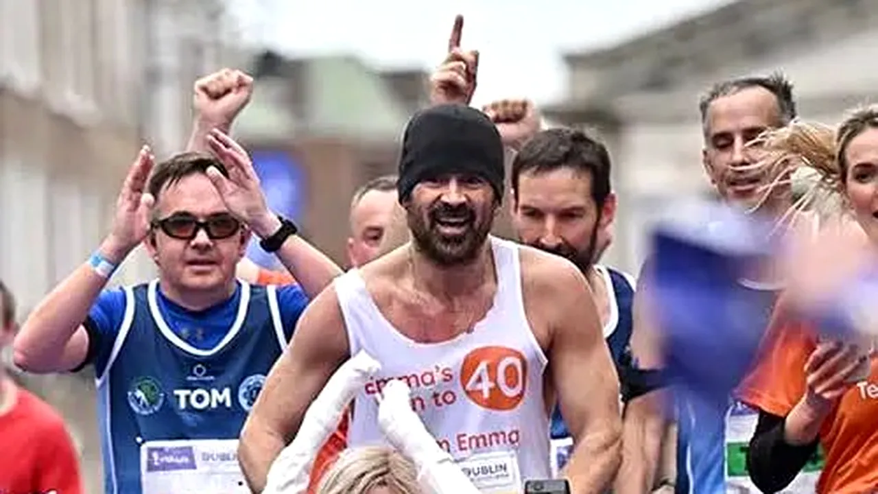 Colin Farrell a participat la Maratonul din Dublin, un eveniment caritabil dedicat unei femei bolnave