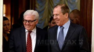 Frank-Walter Steinmeier şi Serghei Lavrov au cinat împreună, luni, la Geneva