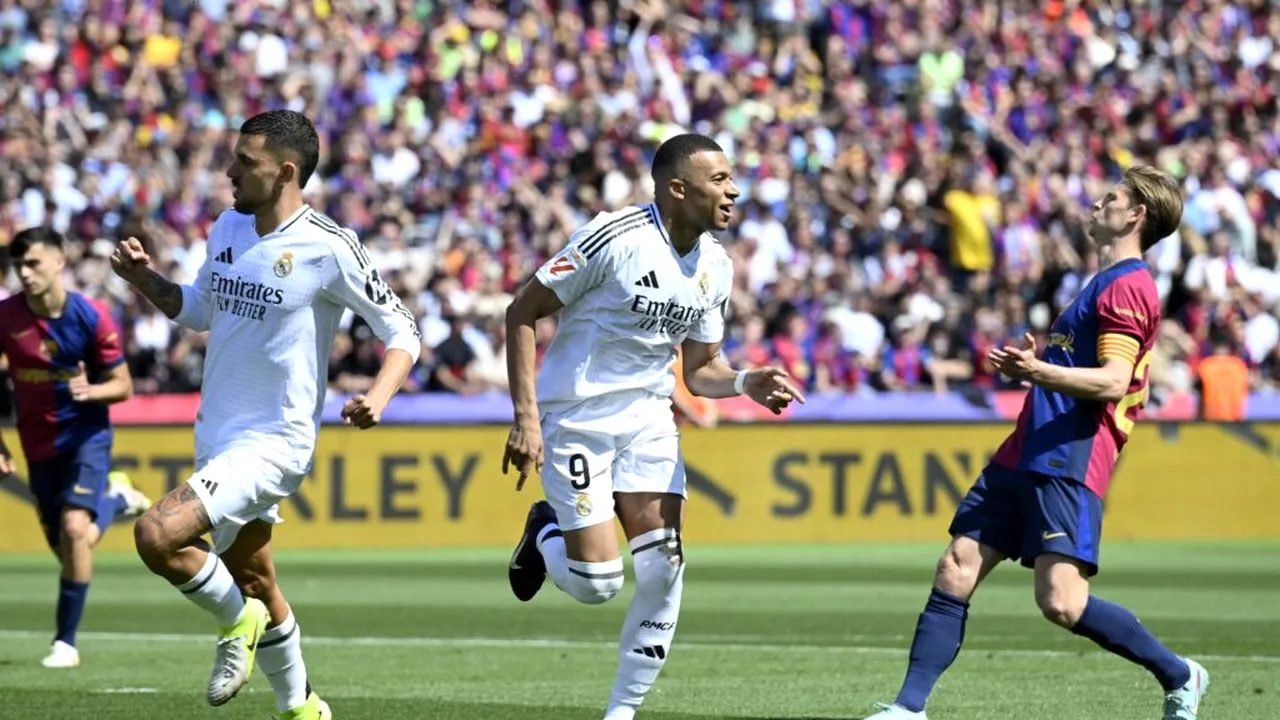 Primul „El Clasico” din actualul sezon, derbiul Real Madrid - Barcelona, va avea loc pe 25 octombrie