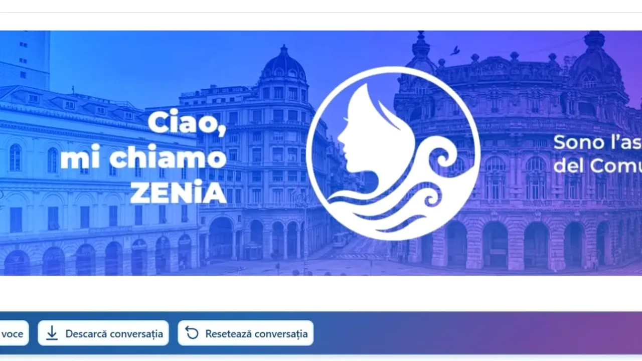 Ciao! Mi chiamo Zenia! / O primărie a unui oraș din Italia a dezvoltat un asistent virtual care vorbește româna