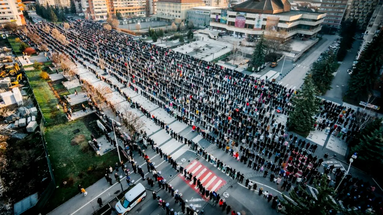 Imagini impresionante la Miercurea Ciuc, unde a avut loc tradiționala sfințire a bucatelor de Paște