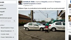 FOTO Timişoreanul care a distribuit poze cu maşini ale Poliţiei Locale parcate greşit, AMENDAT. Cât trebuie să achite bărbatul