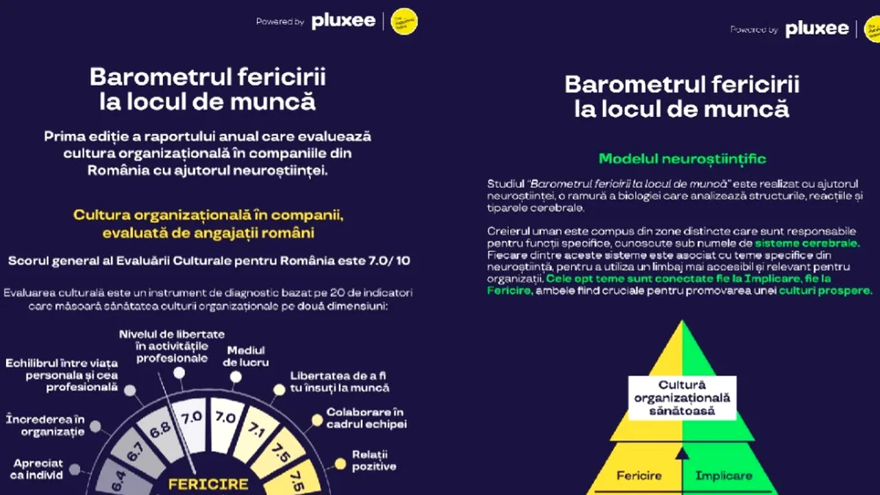 Angajaţii români evaluează cu 7.0 nivelul de fericire la job, însă doar 1 din 3 ar recomanda locul de muncă altor persoane
