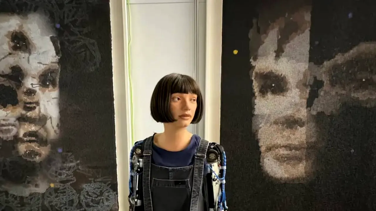 Prima operă de artă pictată de un robot umanoid scoasă la licitaţie, vândută cu 1 milion de dolari