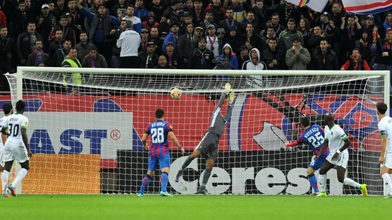 Liga Europa: Steaua învinge Rio Ave, scor 2-1, şi obţine a doua victorie în grupa J