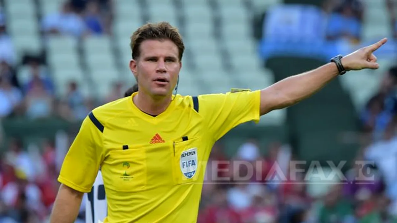 Felix Brych arbitrează meciul Steaua - Ludogoreţ, din play-off-ul Ligii Campionilor