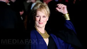 Meryl Streep a păşit pe un covor albastru, la premiera europeană a filmului 