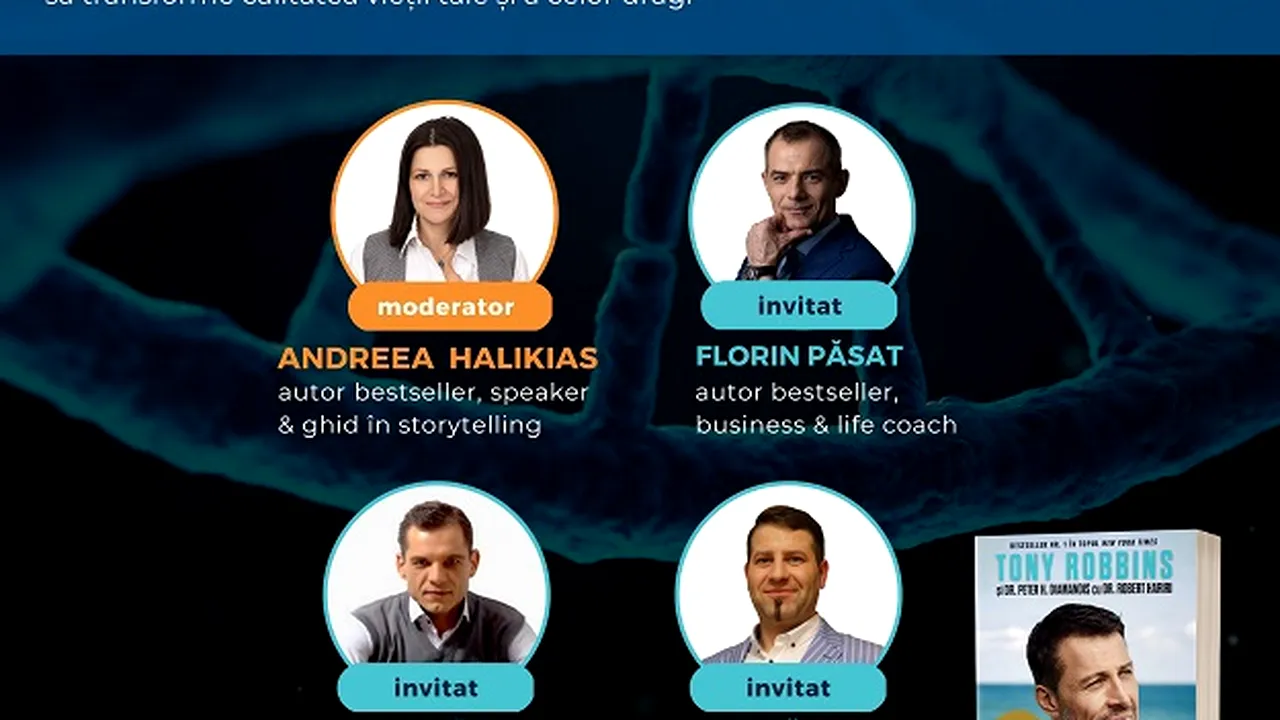 Eveniment online: lansarea cărţii „Forţa Vitală” de Tony Robbins