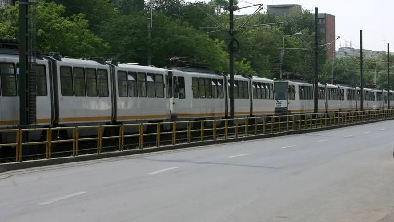 Circulaţia tramvaielor pe linia 41, întreruptă din cauza unui accident - FOTO