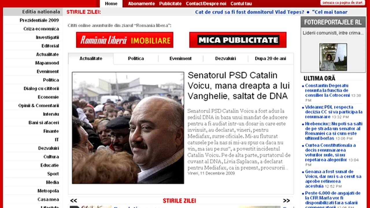 România liberă va fi relansat la jumătatea lunii martie 2010