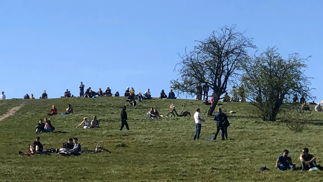 Inconştienţă criminală! Mii de oameni au ieşit în parc să facă plajă, deşi e carantină: 