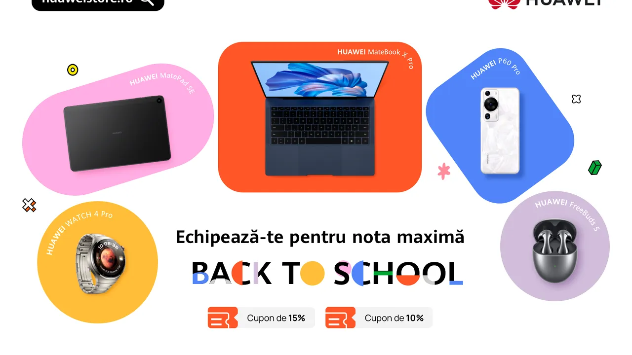 Toamna vine în portofoliul HUAWEI cu reduceri consistente şi gadgeturi noi la preţuri speciale