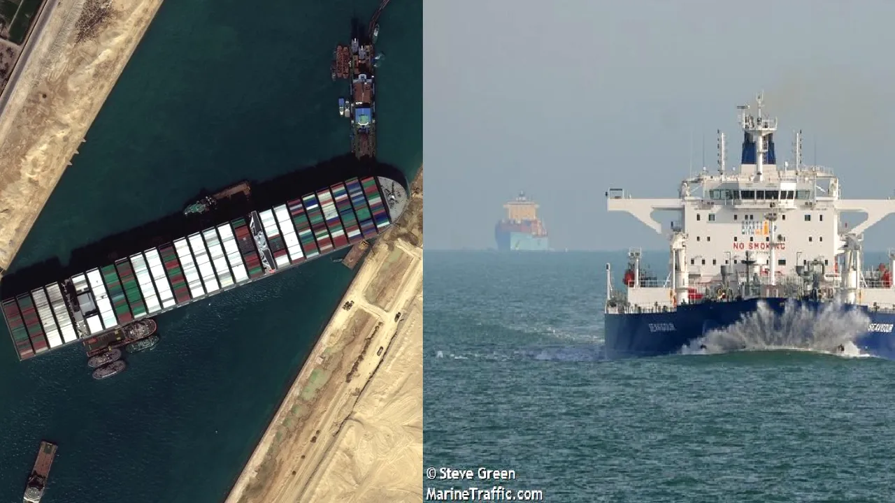 Se repetă incidentul din 2021 care a perturbat comerţul global? Traficul prin Canalul Suez, dat peste cap de un petrolier defect
