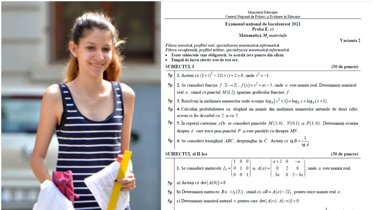 Bacalaureat 2021. Subiectele la Matematică şi Istorie, analizate de un expert în educaţie. Gradul de dificultate la BAC 2021