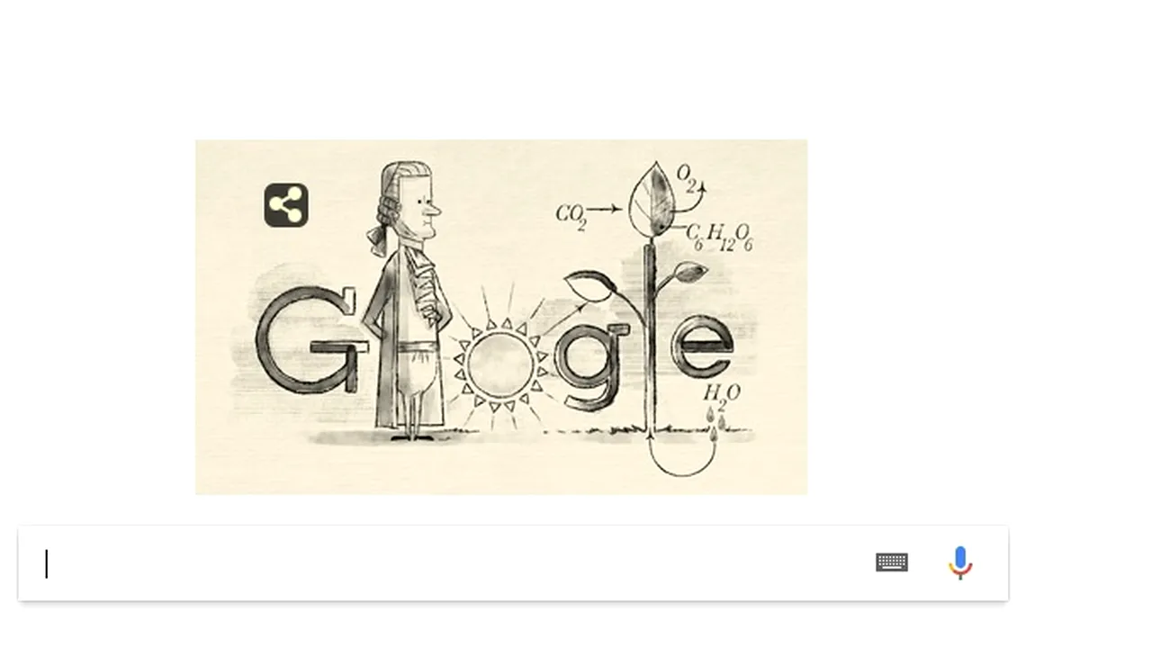 Jan Ingenhousz, celebrat de Google printr-un Doodle special. Cine a fost omul de ştiinţă