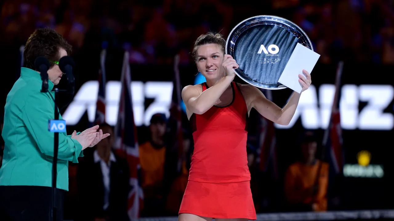 Simona Halep, desemnată jucătoarea lunii ianuarie în circuitul WTA
