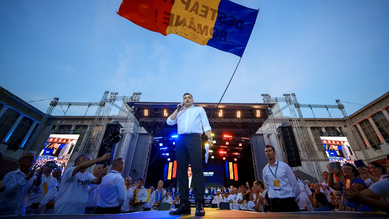 Protest AUR joi în faţa sediului MAE. Partidul cere noi secţii pentru diaspora / George Simion a anunţat şi o moţiune de cenzură împotriva Guvernului Ciolacu ca urmare a pachetului de măsuri fiscale 