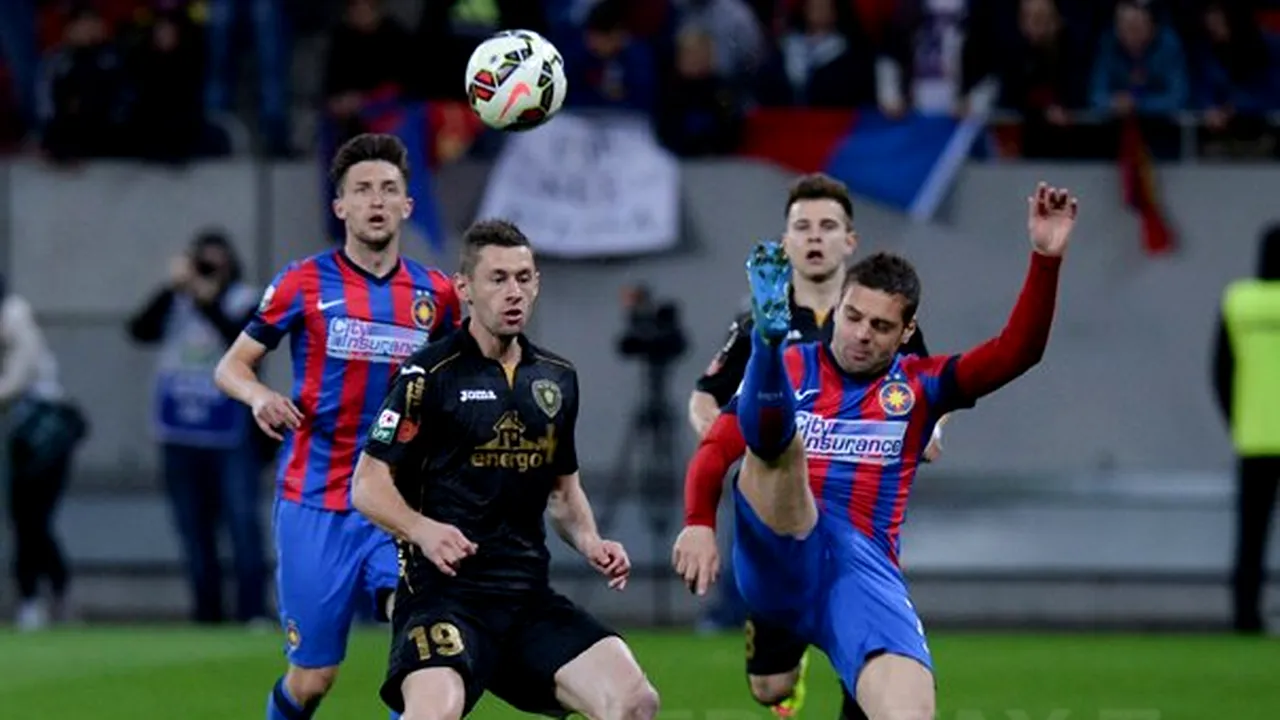 ASA Târgu Mureş a învins Steaua, scor 1-0, şi a urcat pe primul loc în clasament