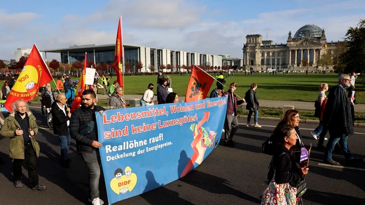 Proteste ample în Germania. Manifestanţii cer ajutor financiar pentru cetăţenii săraci şi închiderea centralelor nucleare
