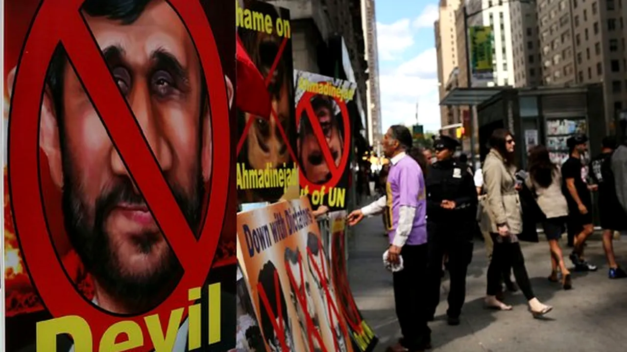 Manifestaţii la New York împotriva lui Mahmoud Ahmadinejad