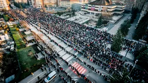 Imagini impresionante la Miercurea Ciuc, unde a avut loc tradiționala sfințire a bucatelor de Paște