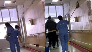 Imagini şocante la „Bagdasar-Arseni”: Pereţi spălaţi cu mopurile folosite pentru a curăţa pe jos / Reacţia Spitalului - FOTO şi VIDEO