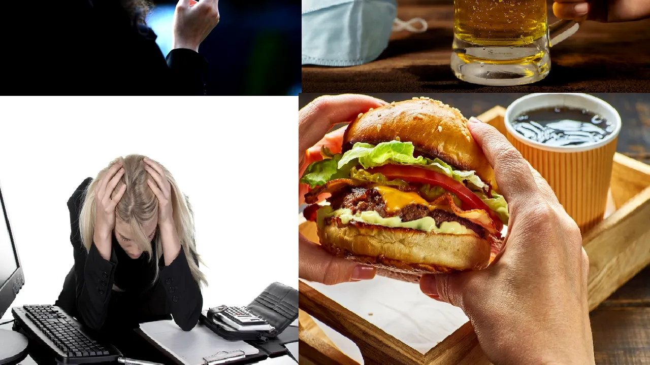 Abuzul de alcool, junk-food şi ţigări a crescut în perioada pandemiei printre studenţi