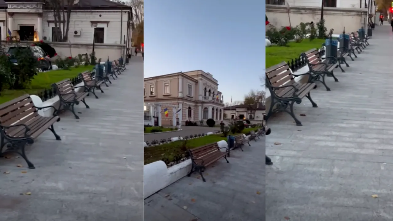 Orașul în care au fost montate 19 bănci pe o lungime de 25 de metri. Cetățenii fac glume: este sală de așteptare