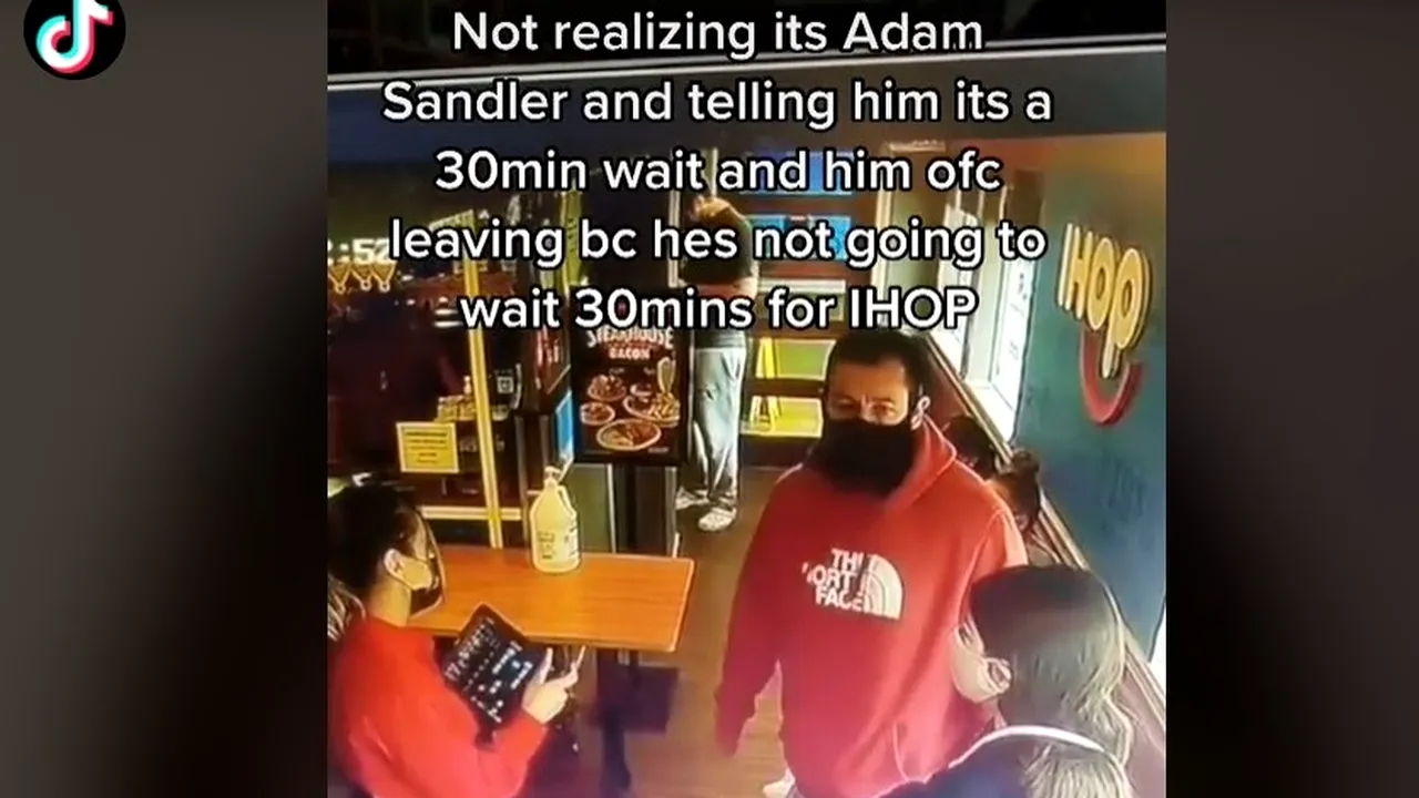 Adam Sandler, la fel de nerăbdător şi în viaţa reală. Cum reacţionează actorul când e pus să aştepte 30 de minute la restaurant VIDEO