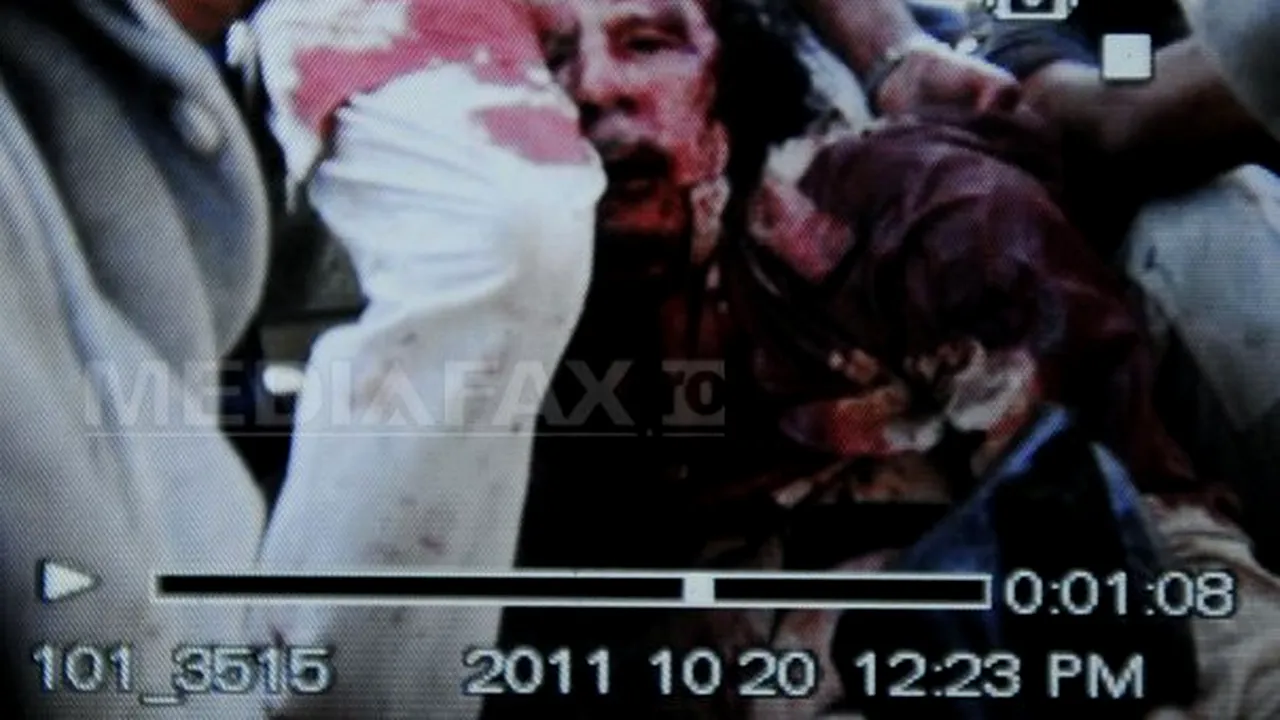 Cine şi de ce l-a împuşcat pe Kadhafi? Cadavrul fostului lider libian nu va fi supus unei autopsii - VIDEO
