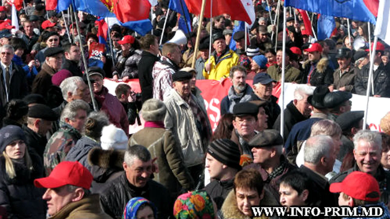 Simpatizanţii comuniştilor reuniţi la Chişinău, nemulţumiţi că AIE ar vrea unirea cu România