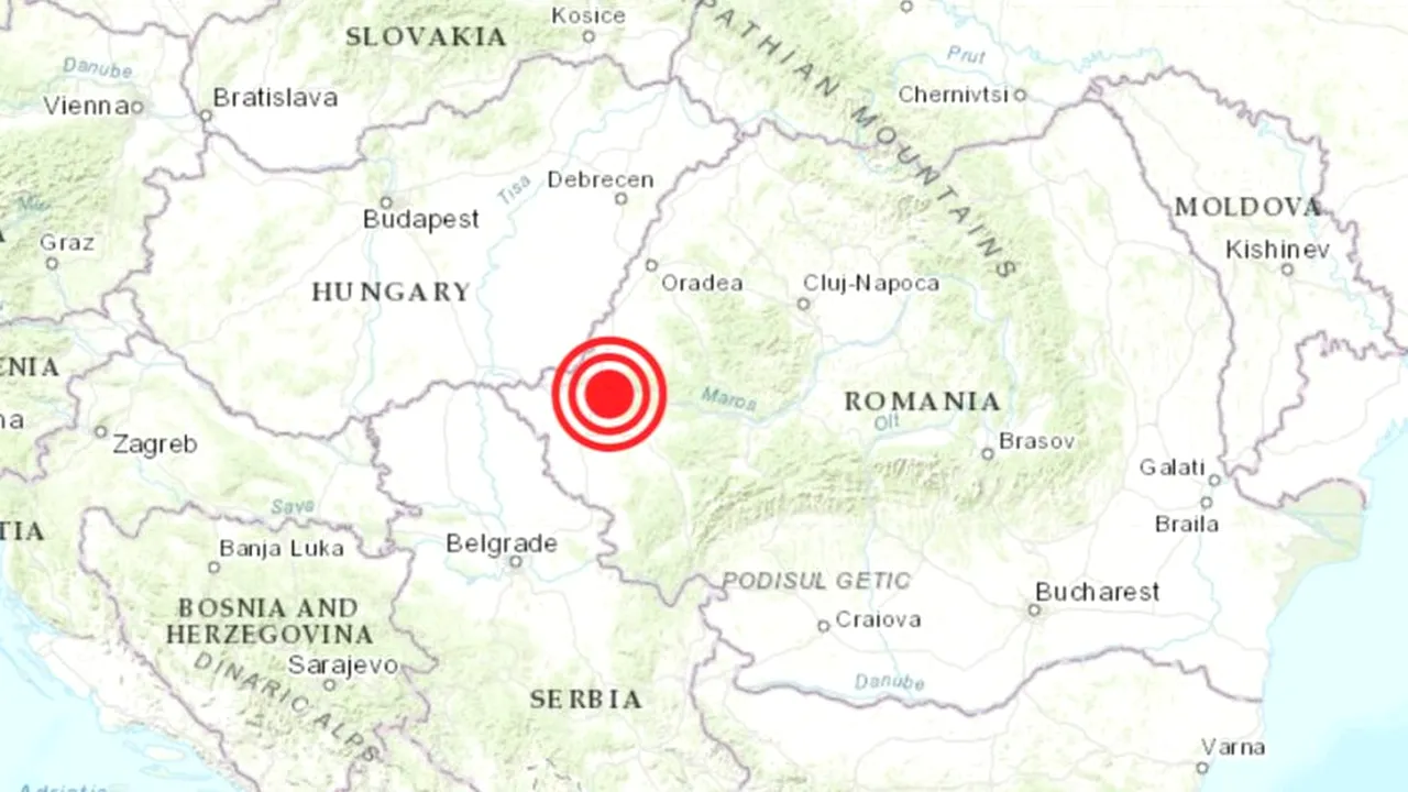 Cutremur în vestul României, miercuri dimineață. Seismul s-a produs la mică adâncime