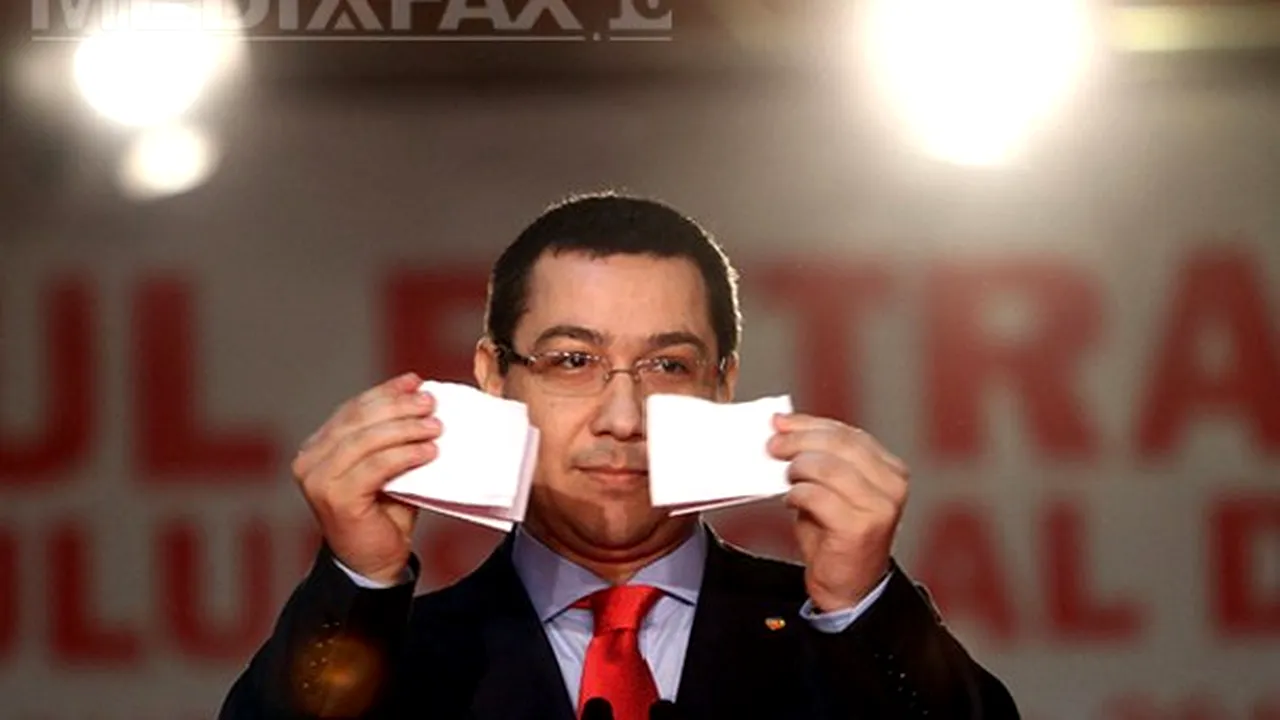 Răspunsul USL la propunerea preşedintelui: Ponta a rupt scrisoarea de la Băsescu pe scena Congresului de la Romexpo - VIDEO
