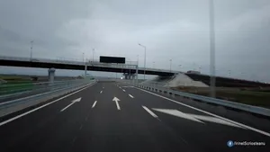 Nighttime route simulation on the Moldova Motorway section, opened to traffic on Tuesday